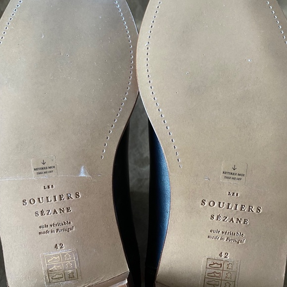 Sezane black slip on boots - Picture 5 of 6